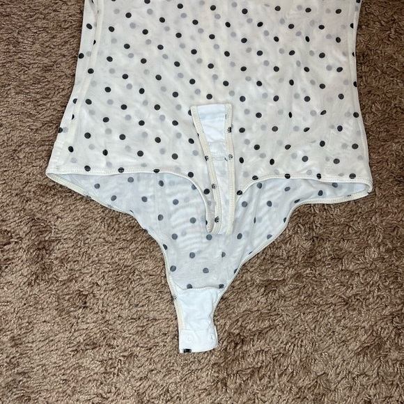 Free People x Intimately FP Night Rhythm Polka Dot Corset Bodysuit Size Medium - Picture 14 of 15